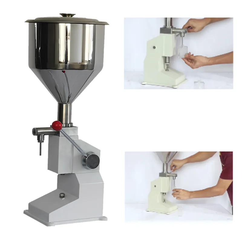 A03 Manual 5-50 ml Volume Piston Essential Oil Cosmetics Lotion, Cream, Paste, Lip Gloss Cosmetic Filling Machines